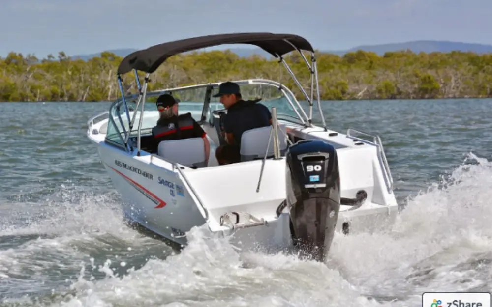 Boat being inspected on the water