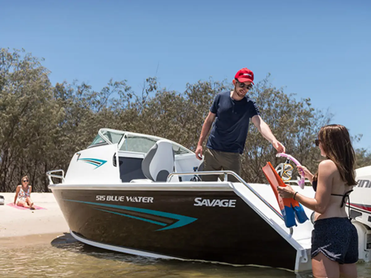 Savage boat on the water
