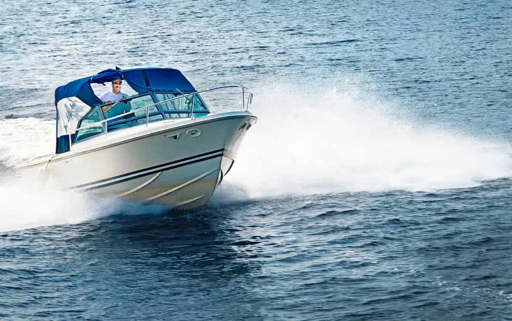 Boat cruising on the water